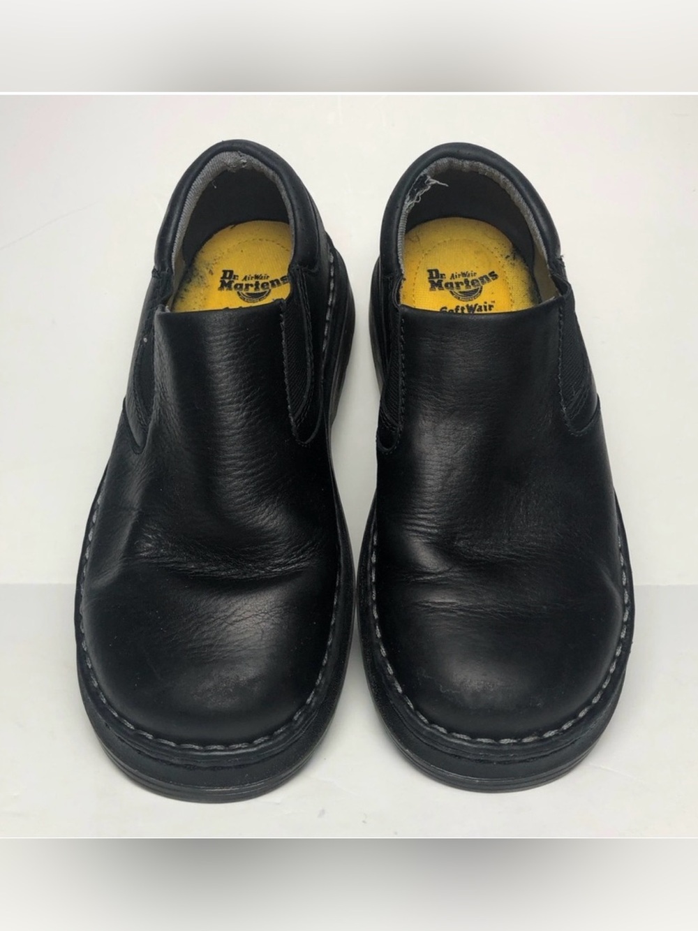 Dr. Martens Orson Black Leather Slip On Cushioned Loafers Shoes